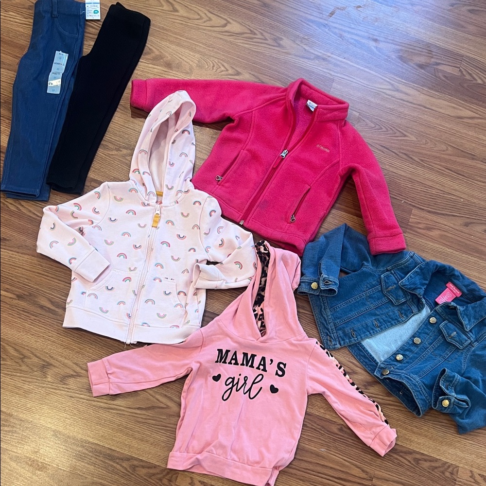 Cat & Jack Pink and Denim Kids Hoodie Set